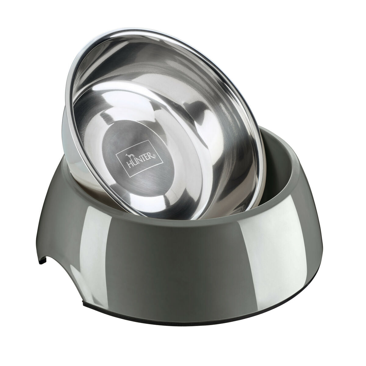 Dog Feeder Hunter Grey 350 ml Stainless steel-0